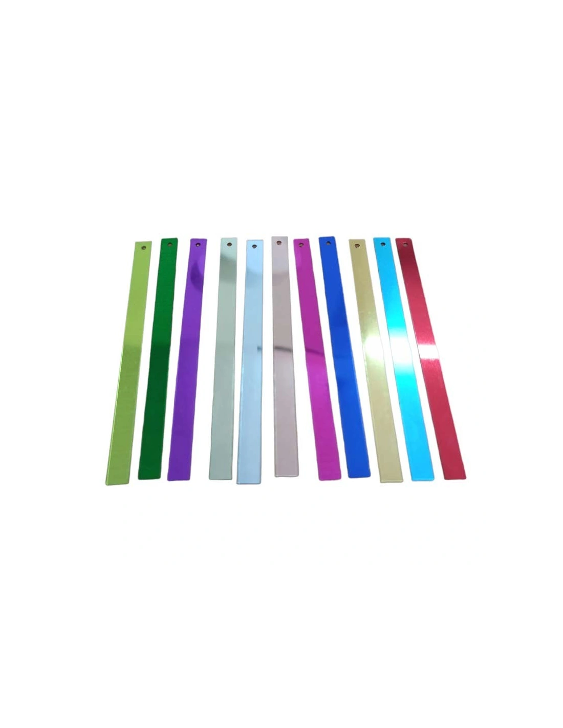 Rectangular sewing sequins mm 75x5 Multicolor - 50GR