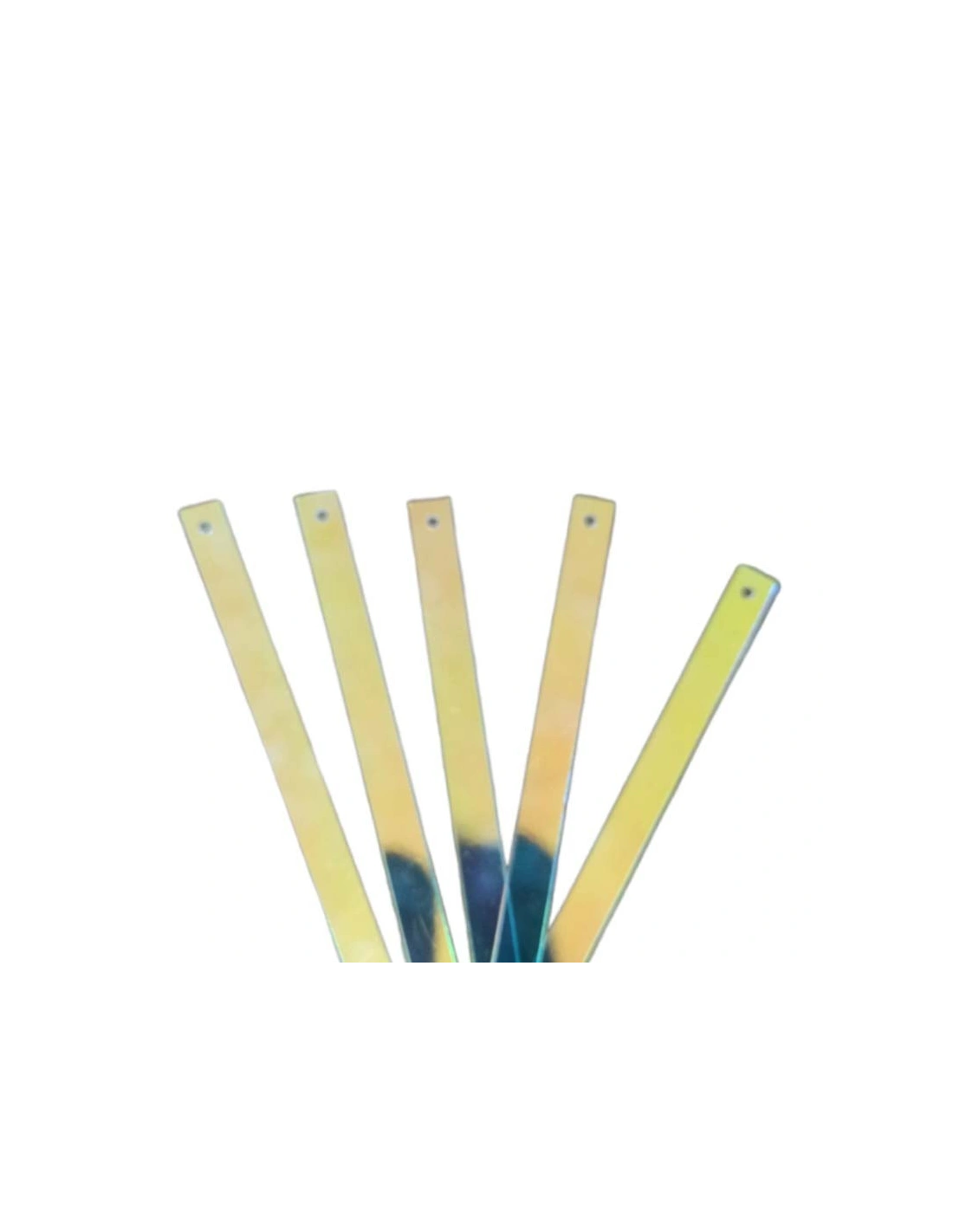 Paillettes da cucire Rettangolari mm 75x5 Aurora Boreale - 50GR (450PZ)