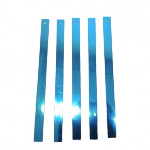 Paillettes da cucire Rettangolari mm 75x5 Aqua - 50GR (450PZ) 2