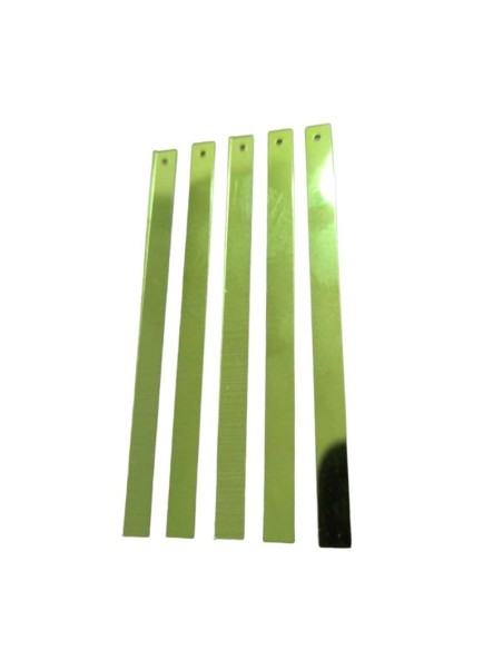 Rectangular sewing sequins mm 75x5 Peridot - 50GR