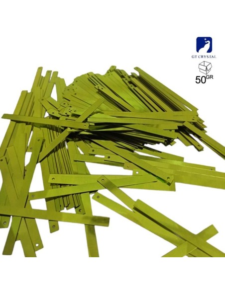 Rectangular sewing sequins mm 75x5 Peridot - 50GR