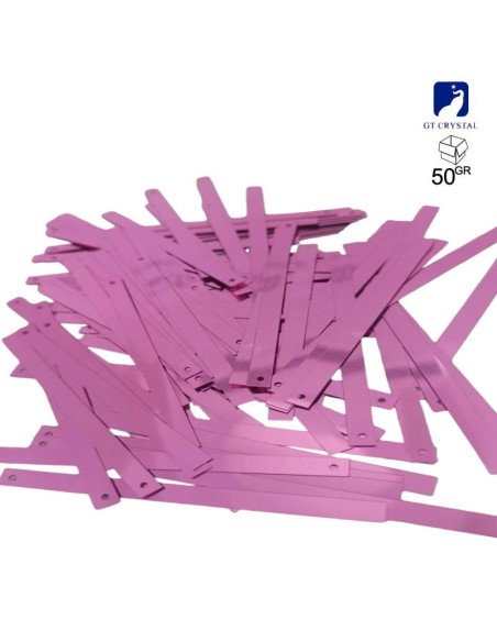Rectangular sewing sequins mm 75x5 Light Rose - 50GR