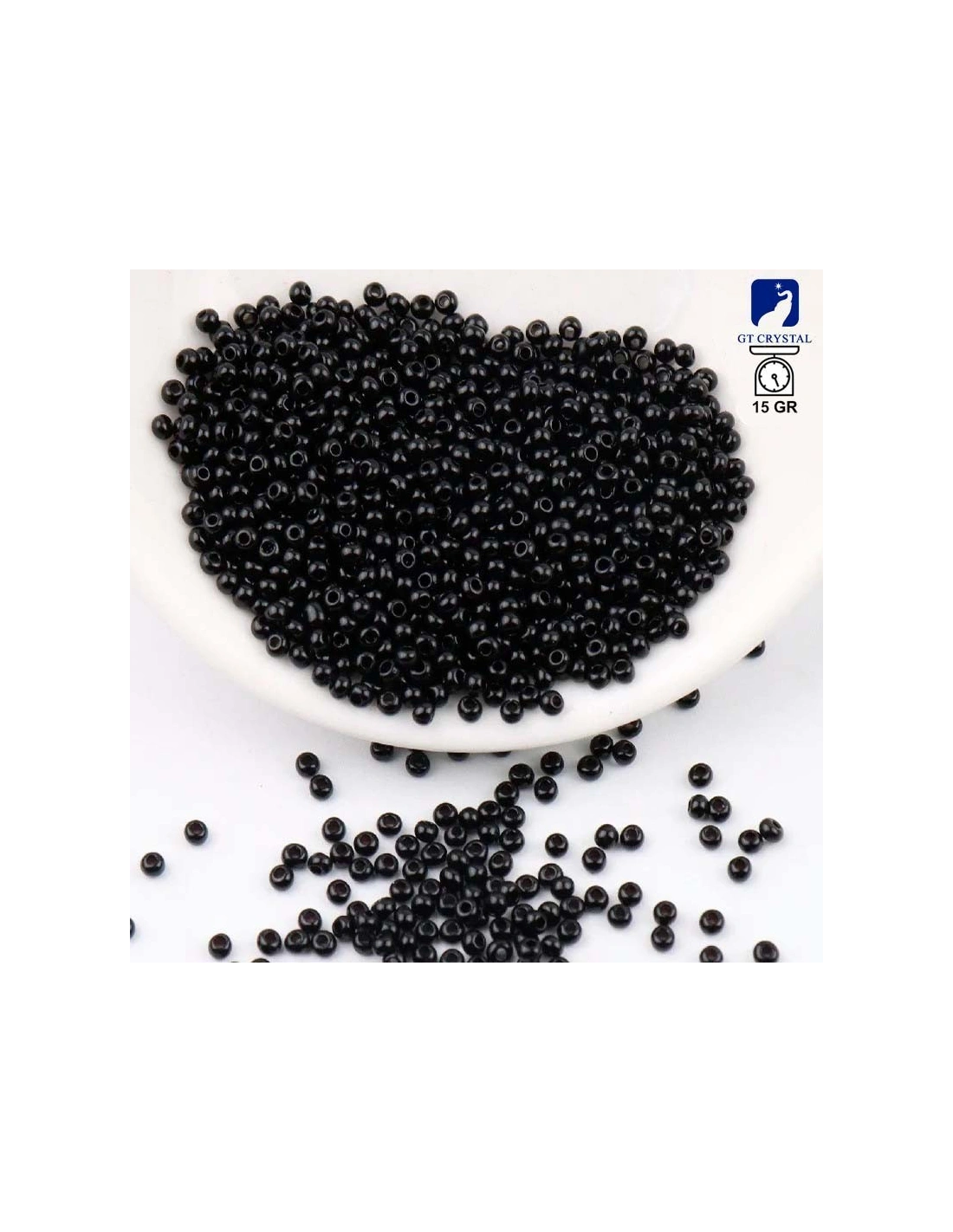 Corallino in Vetro 8/0 (mm 3,0) Nero - 15GR