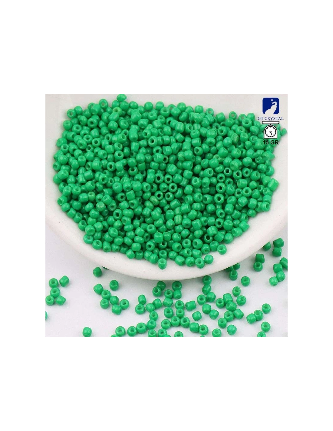 Seed Beads Preciosa 7/0 (mm 3,5) Jet- 100GR - Rocailles and bugles