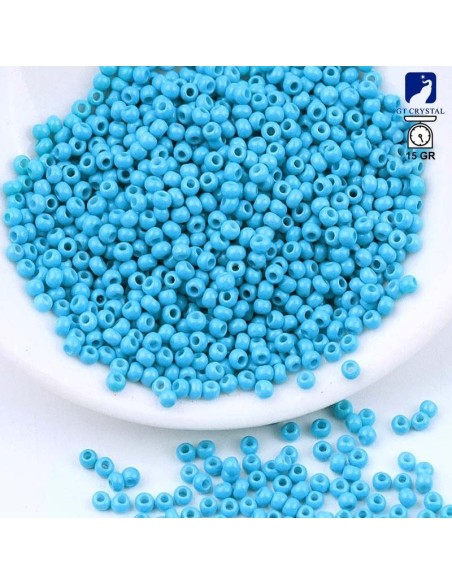Corallino in Vetro 8/0 (mm 3,0) Aqua - 15GR