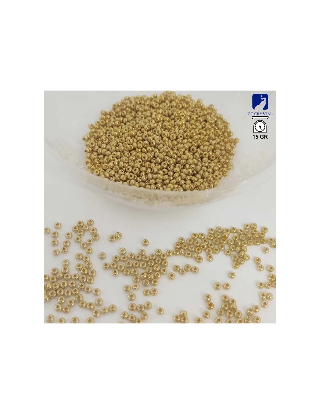 Seed Beads Preciosa 7/0 (mm 3,5) Jet- 100GR - Rocailles and bugles