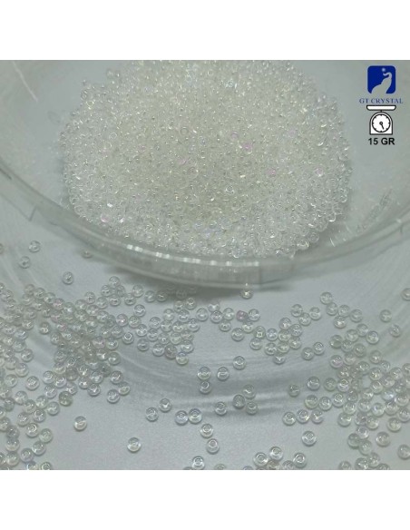 Corallino in Vetro 8/0 (mm 3,0) Aurora Boreale - 15GR