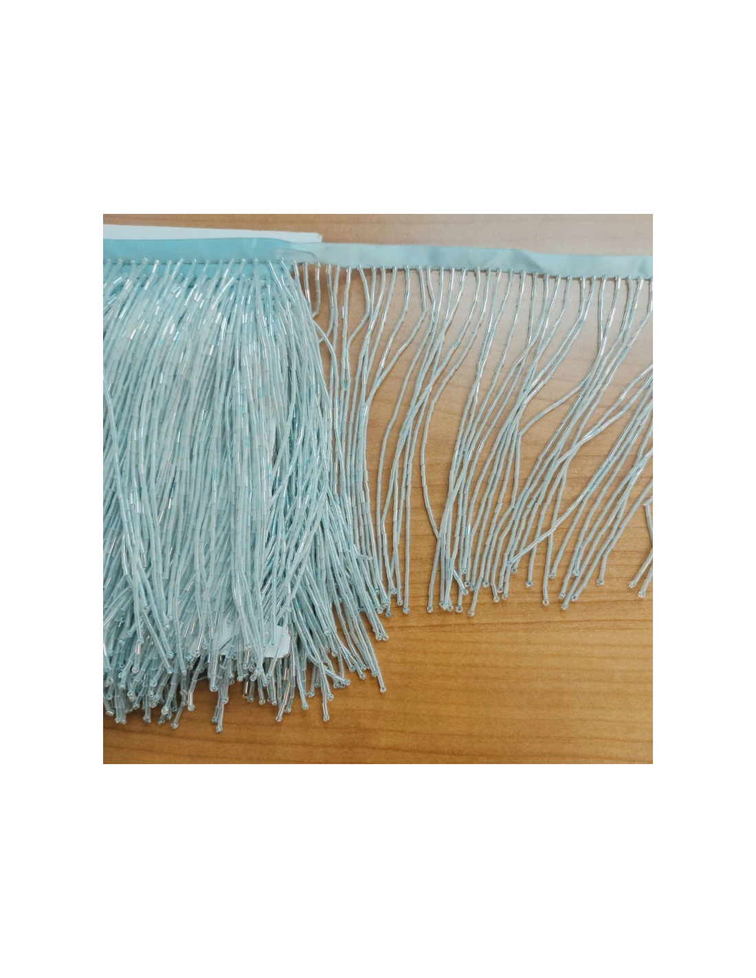 Frangia da cucire a Cannette Aqua Bohemica pacco - 1MT