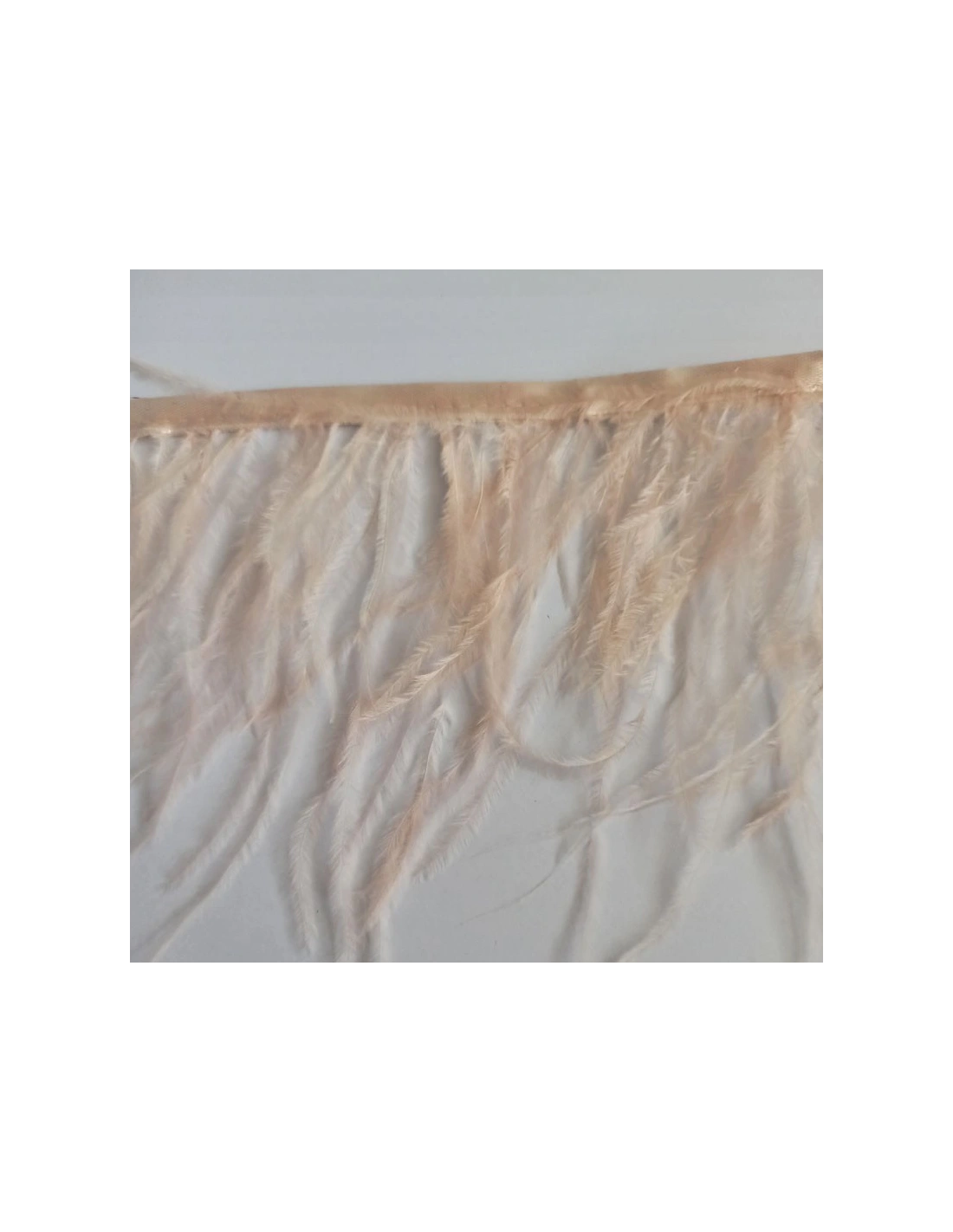 Fringe Sewing Light Peach Ostrich Feathers  Pack - 1MT. - Fringes and Feathers