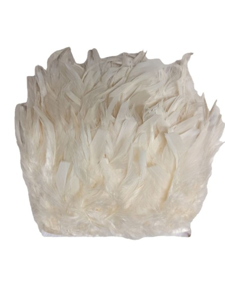 Frange da cucire Piume di Tacchino Beige Chiaro pacco - 1MT.