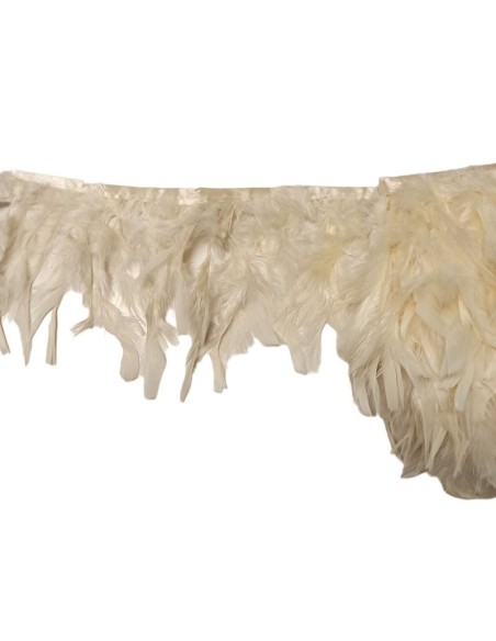 Frange da cucire Piume di Tacchino Beige Chiaro pacco - 1MT.