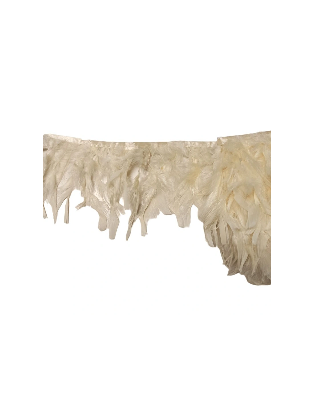 Frange da cucire Piume di Tacchino Beige Chiaro pacco - 1MT.