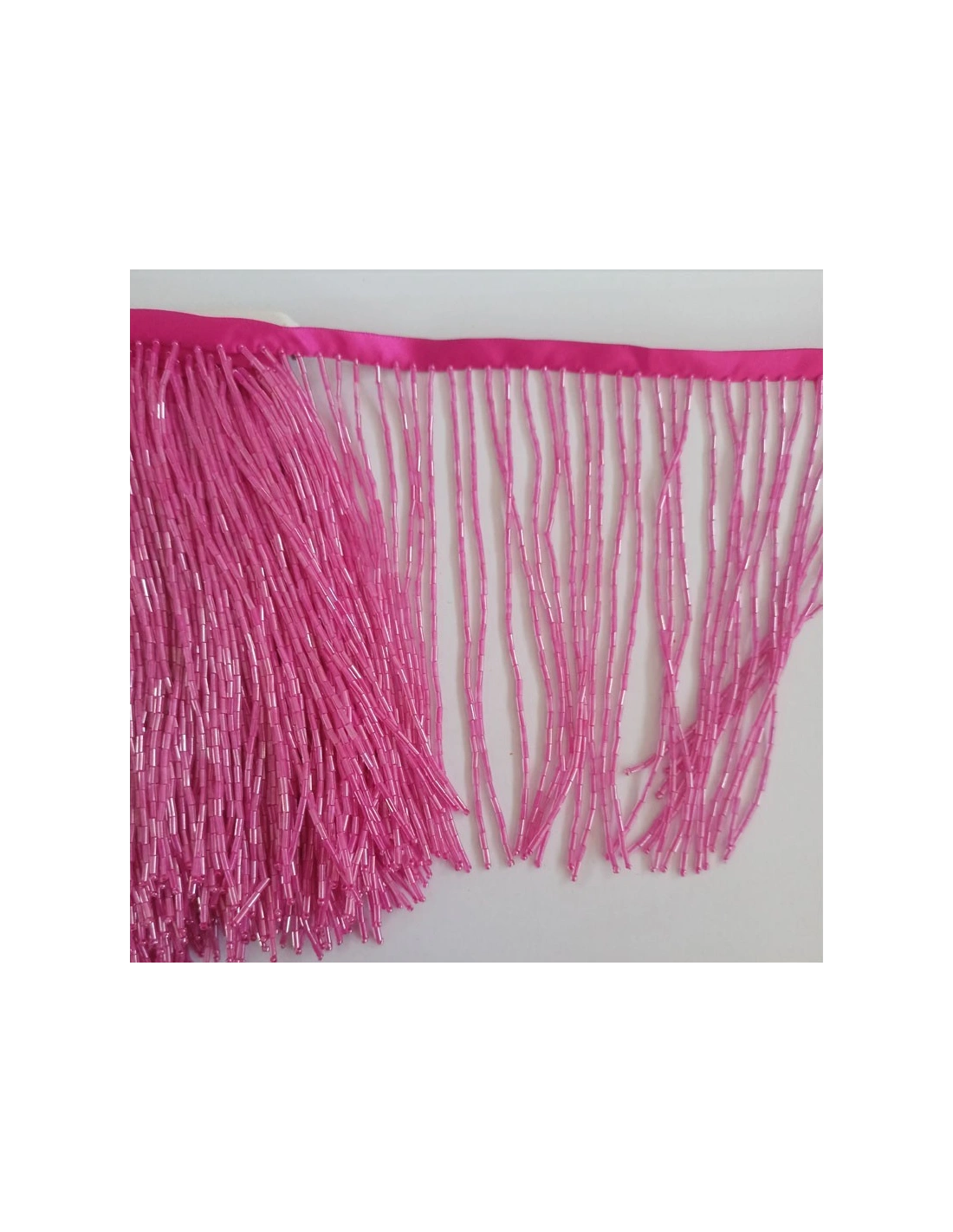 Fringes sewing bugles Fuchsia Pack - 1MT. - Fringes and Feathers