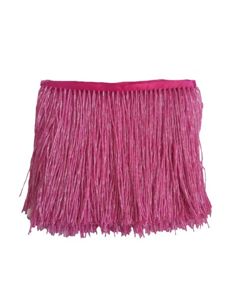Fringes sewing bugles Fuchsia Pack - 1MT. - Fringes and Feathers