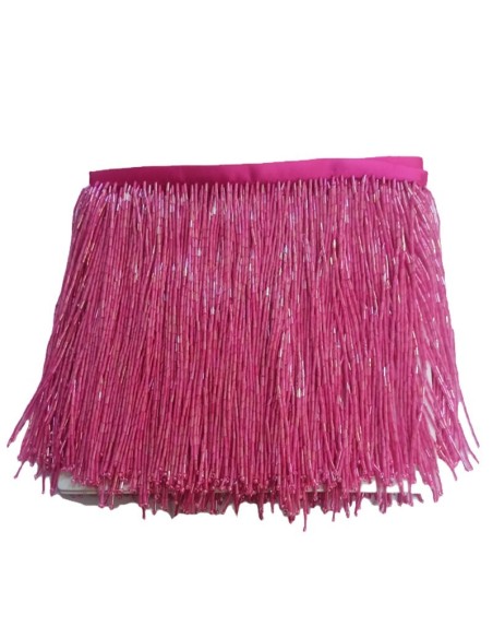 Fringes sewing bugles Fuchsia Pack - 1MT. - Fringes and Feathers