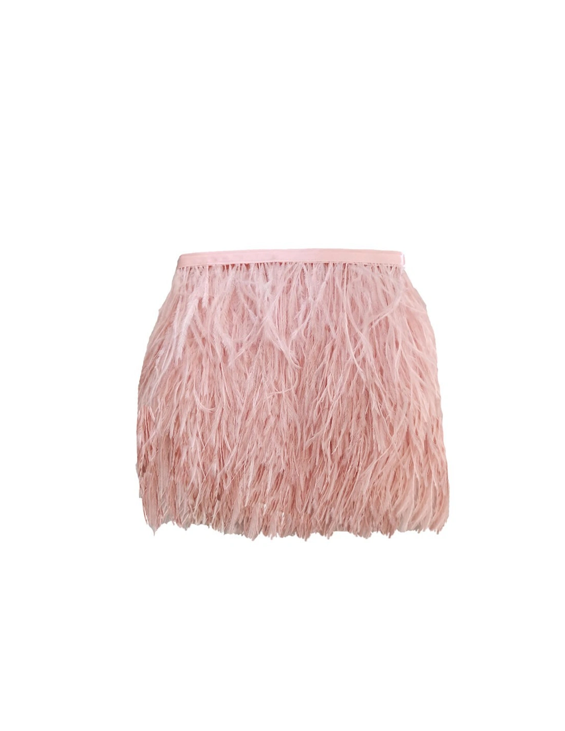 Fringe Sewing Black Ostrich Feathers  Pack - 1MT. - Fringes and Feathers