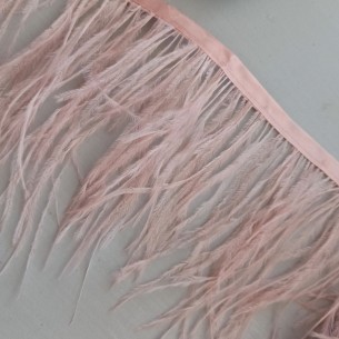Frangia da cucire Piume di Struzzo Light Rose pacco - 1MT. 2