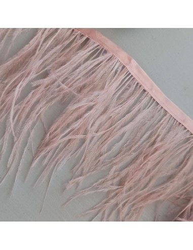 Frangia da cucire Piume di Struzzo Light Rose pacco - 1MT. Frangia da cucire Piume di Struzzo Light Rose pacco - 1MT.