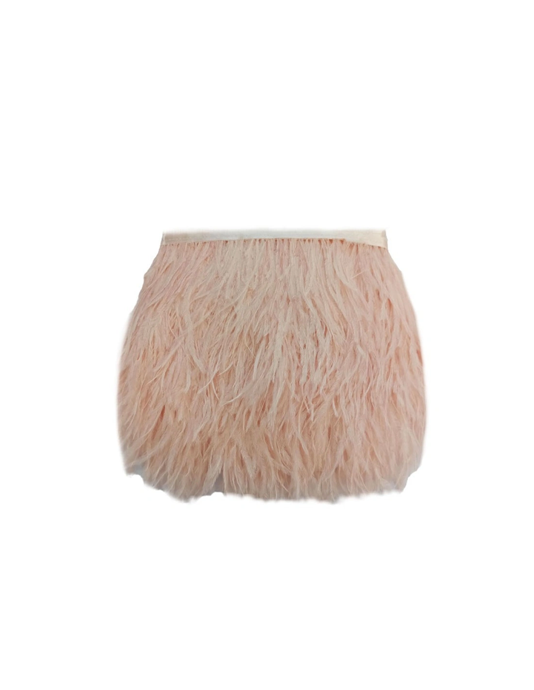 Fringe Sewing Light Rose Ostrich Feathers  Pack - 1MT. - Fringes and Feathers