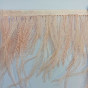 Frangia da cucire Piume di Struzzo Rosa Carne pacco - 1MT. 2