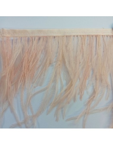 Frangia da cucire Piume di Struzzo Rosa Carne pacco - 1MT. Frangia da cucire Piume di Struzzo Rosa Carne pacco - 1MT.