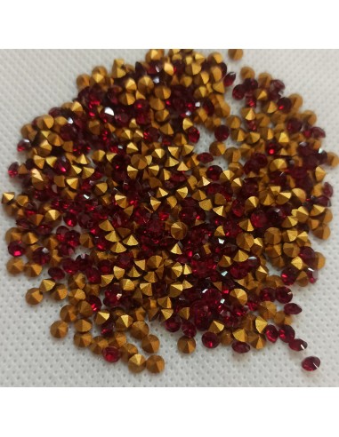 Strass Conical Round ss 12 Siam - 144PCS Strass Conical Round ss 12 Siam - 144PCS