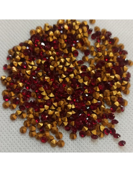 Strass Tondo Conico ss 15  Siam - 144PZ Strass Tondo Conico ss 15  Siam - 144PZ