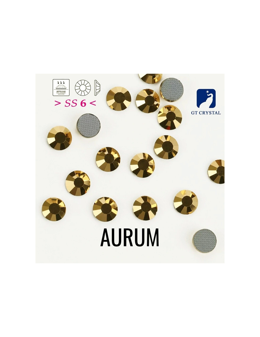 Strass GT Crystal Termoadesivi ss 6 Aurum - 1440PZ