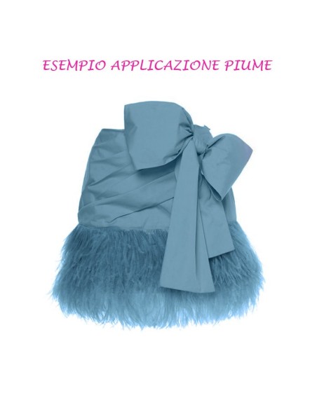 Frangia da cucire Piume di Struzzo Rose pacco - 1MT. - Frange e Piume