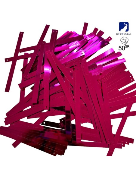 Rectangular sewing sequins mm 75x5 Fuchsia - 50GR