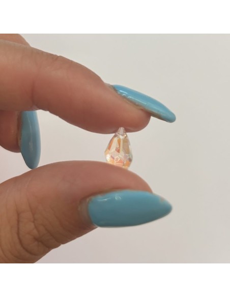 Crystal Drop 6x10 mm Crystal AB - 36PZ - Beads