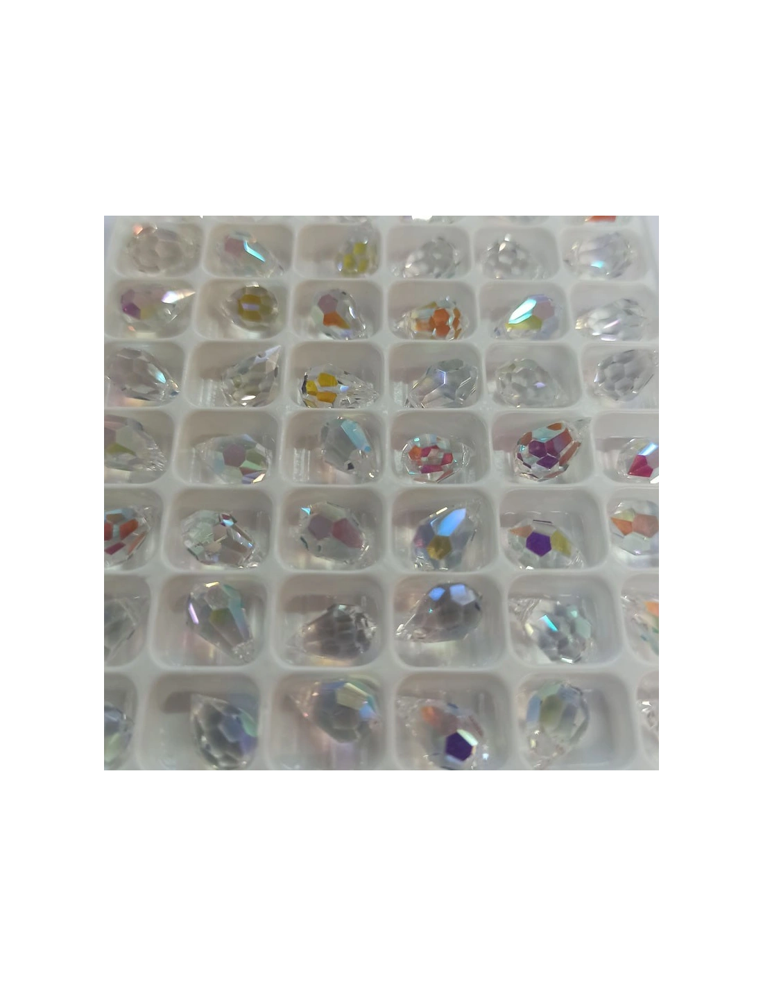 Crystal Drop 6x10 mm Crystal AB - 36PZ - Beads