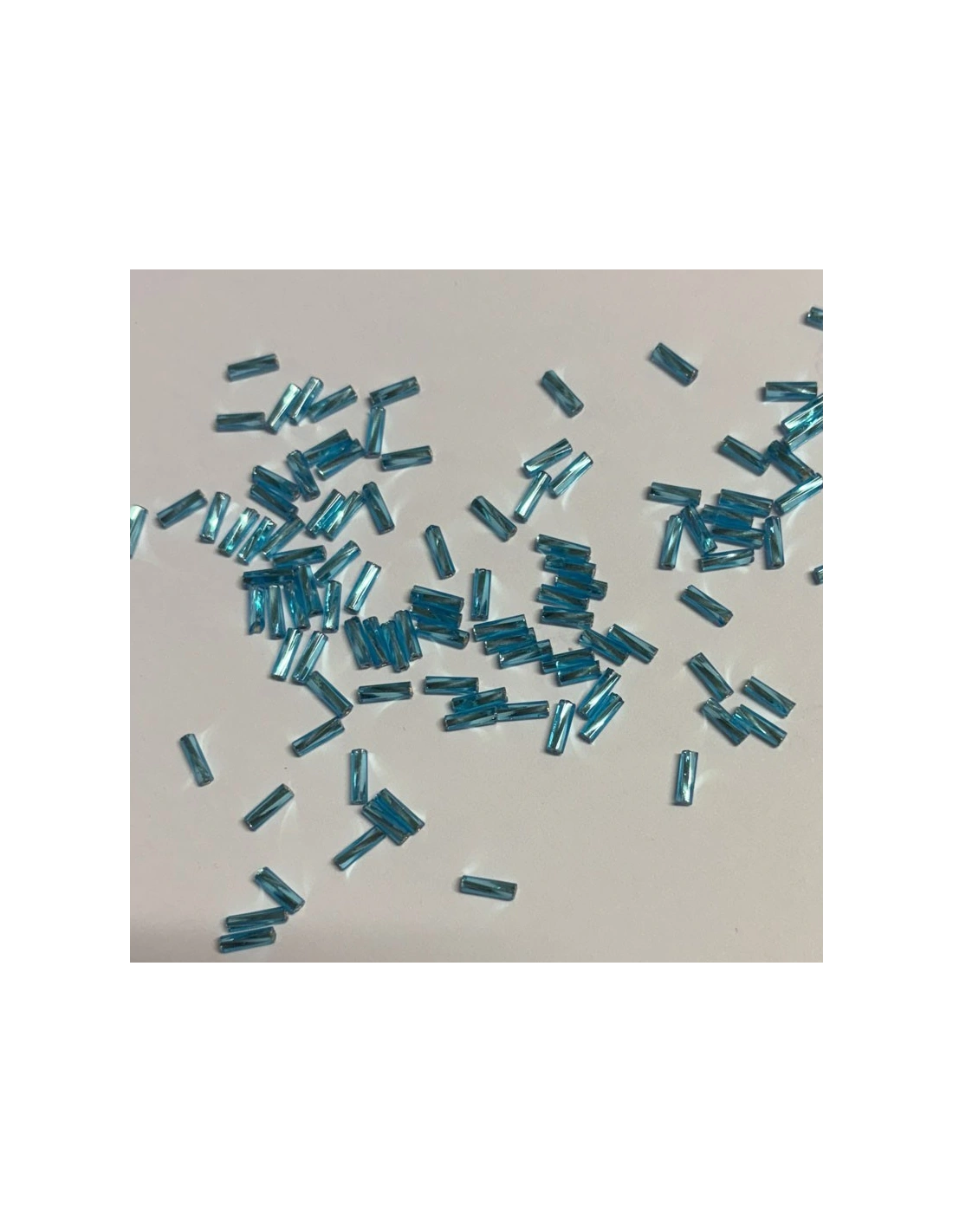 Cannetta Preciosa Attorcigliata 3" (mm 6.7) Aqua Bohemica-Argento - 100GR