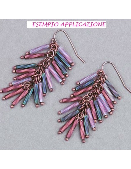 Bugle Preciosa Twisted 3" (mm 6,7) Amethyst-Silver - 100GR - Rocailles and bugles