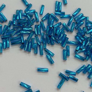 Cannetta Preciosa Attorcigliata 3" (mm 6,7) Capri Blu-Argento - 100GR 2