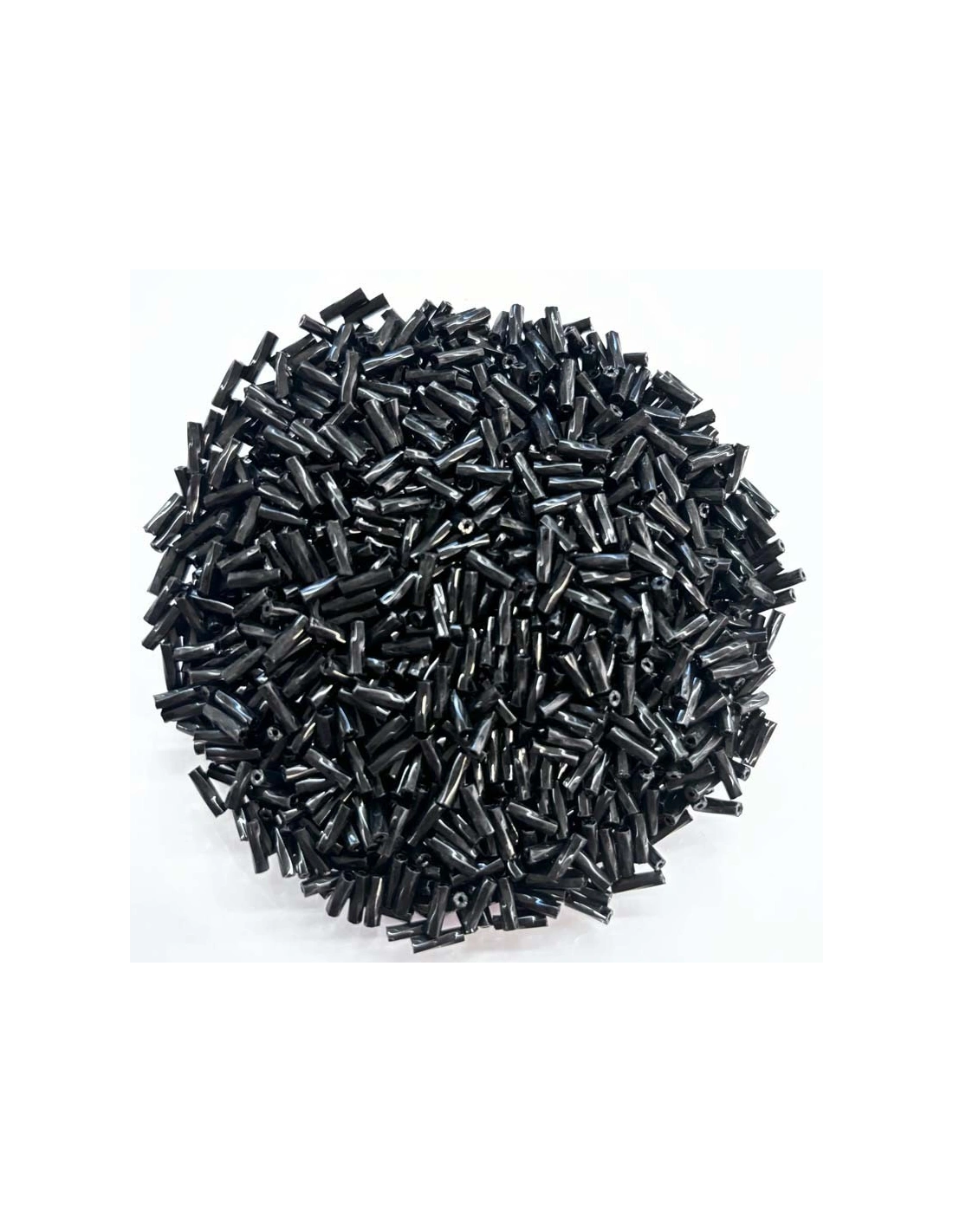 Cannetta Preciosa Attorcigliata 3" (mm 6,7) Nero-Argento - 100GR