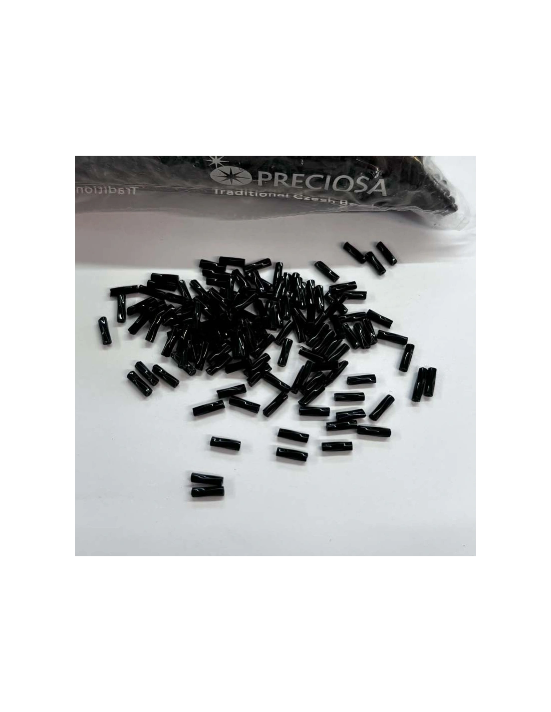 Cannetta Preciosa Attorcigliata 3" (mm 6,7) Nero-Argento - 100GR