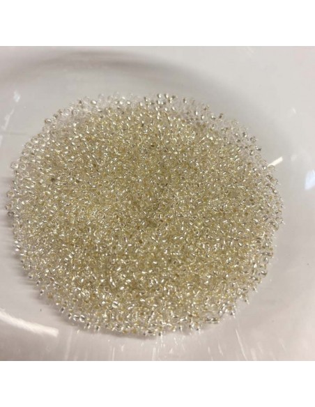 Corallino Preciosa 11/0 (mm 2,1) Crystal-Argento - 100GR Corallino Preciosa 11/0 (mm 2,1) Crystal-Argento - 100GR