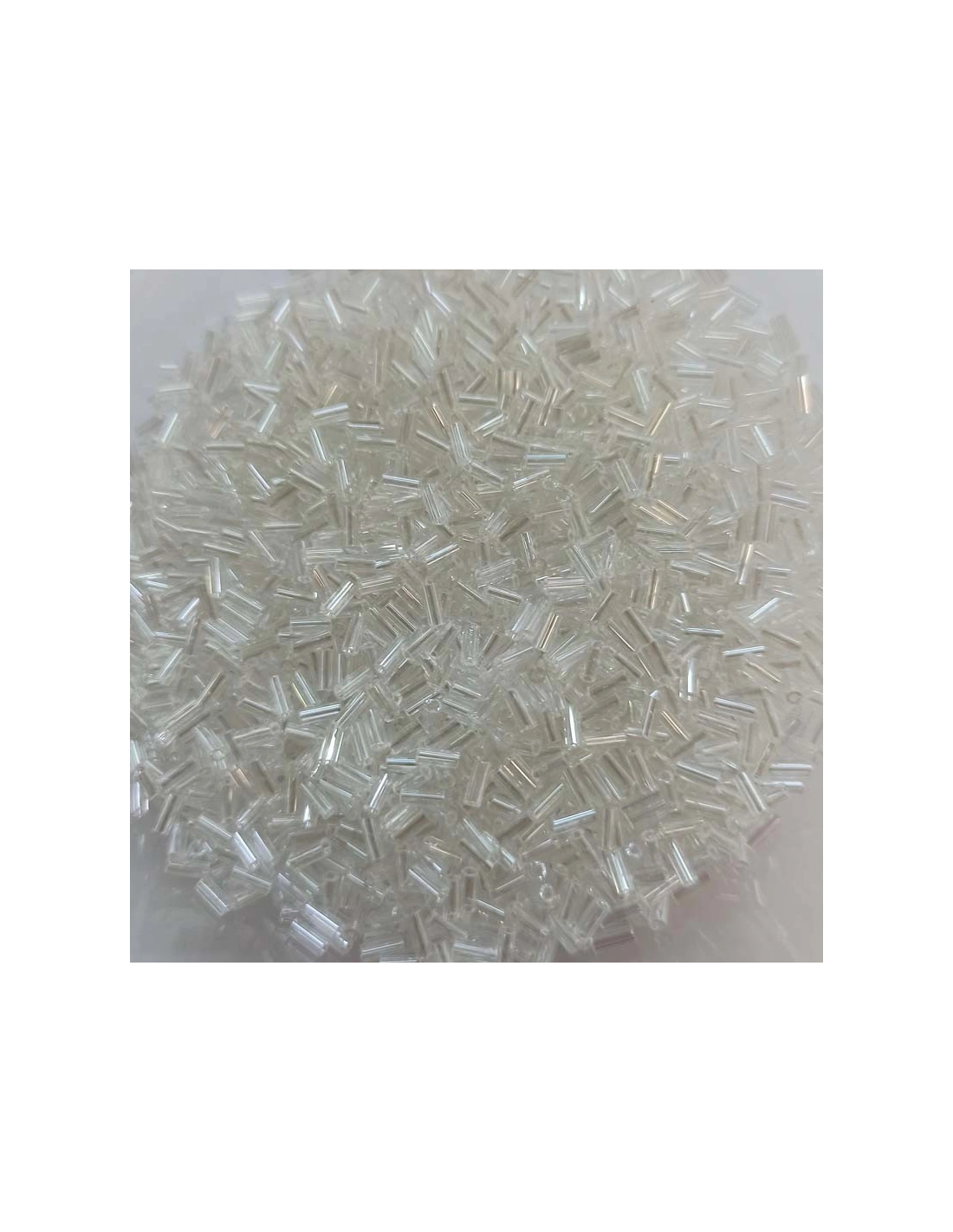 Bugle Round Preciosa 2" (mm 4,5) Crystal - 100GR - Rocailles and bugles