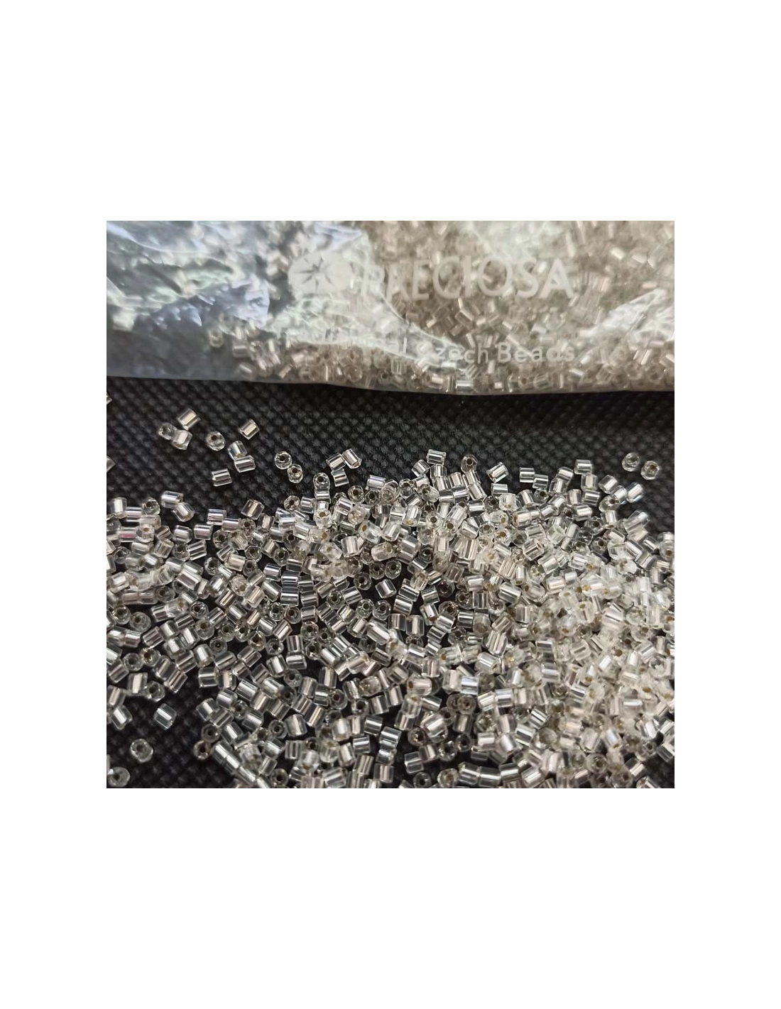 Cannetta Preciosa 2 tagli 10/0 (mm 2,3) Crystal-Argento - 100GR
