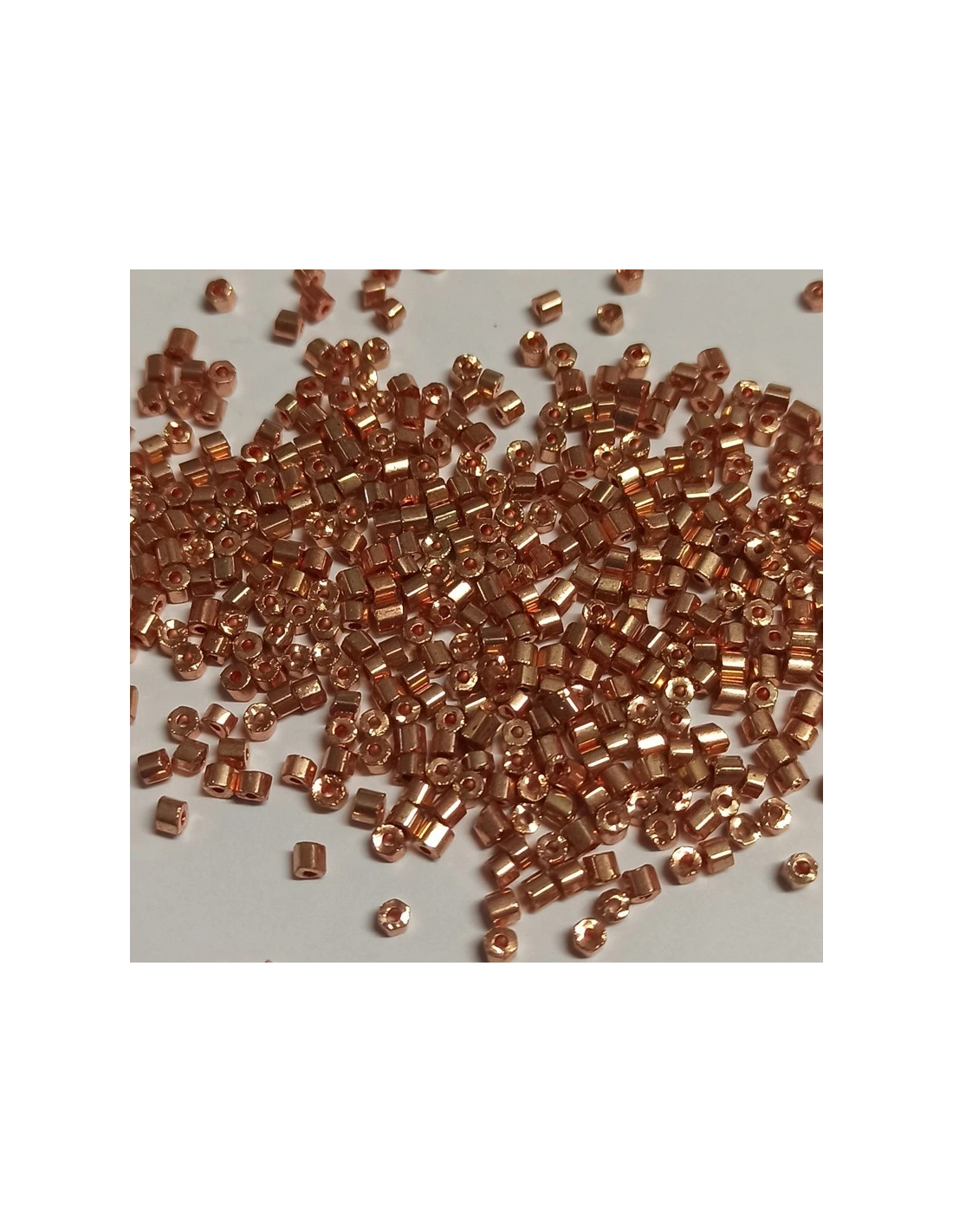 Square Tube Preciosa mm 2x2 Copper - 100GR - Rocailles and bugles