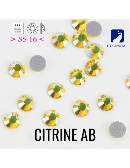 Strass GT Crystal Termoadesivi ss 16 Citrine AB - 144PZ