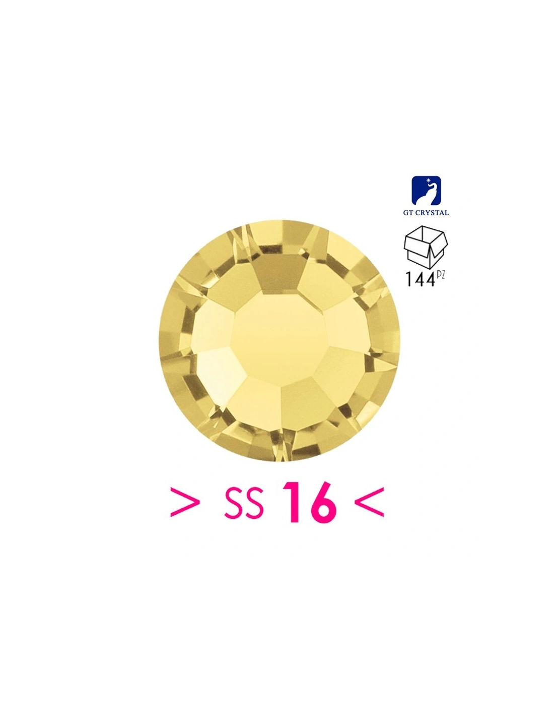 Rhinestones Gt Crystal Hotfix ss 16 Honey  - 144 pcs - Hotfix Strass