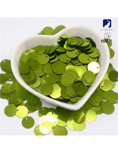 Paillettes da cucire Rotonde mm 25 Peridot - 100GR