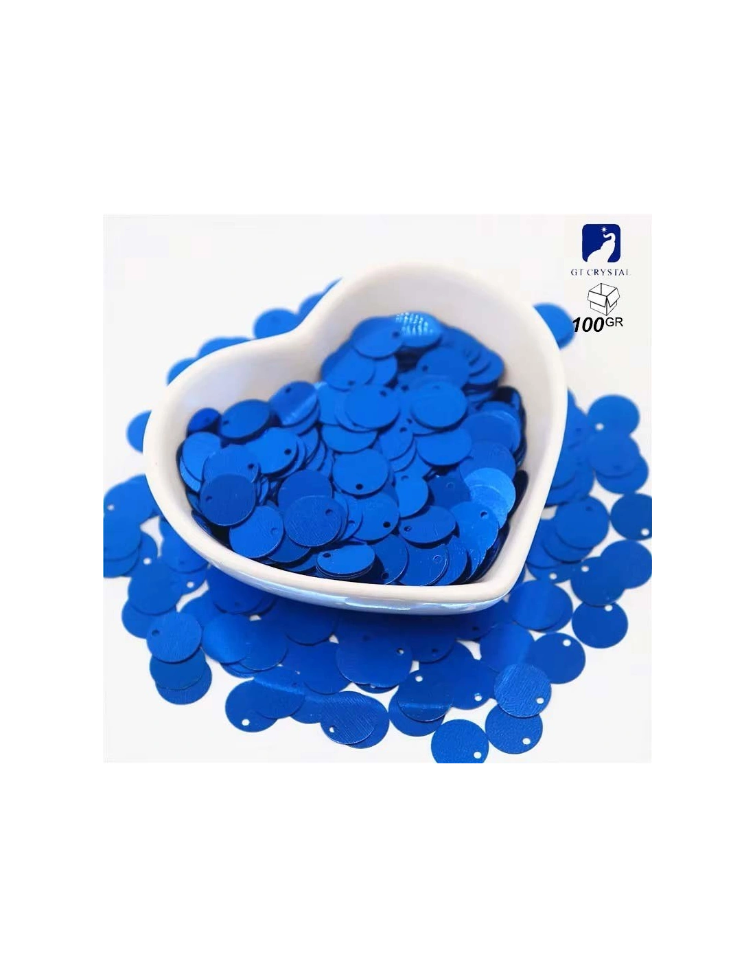 Paillettes da cucire Rotonde mm 25 Sapphire - 100GR