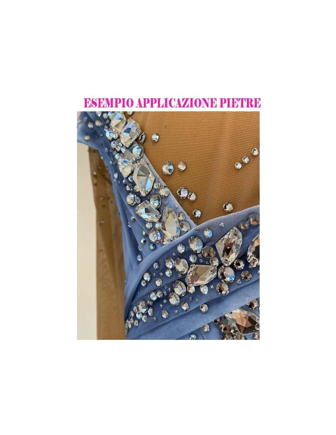 Stone Galactic mm 19x12 Crystal AB - 1PC - Stone to be sewn all crystal