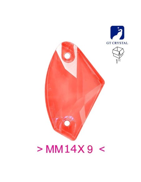 Stone Galactic mm 19x12 Crystal AB - 1PC - Stone to be sewn all crystal