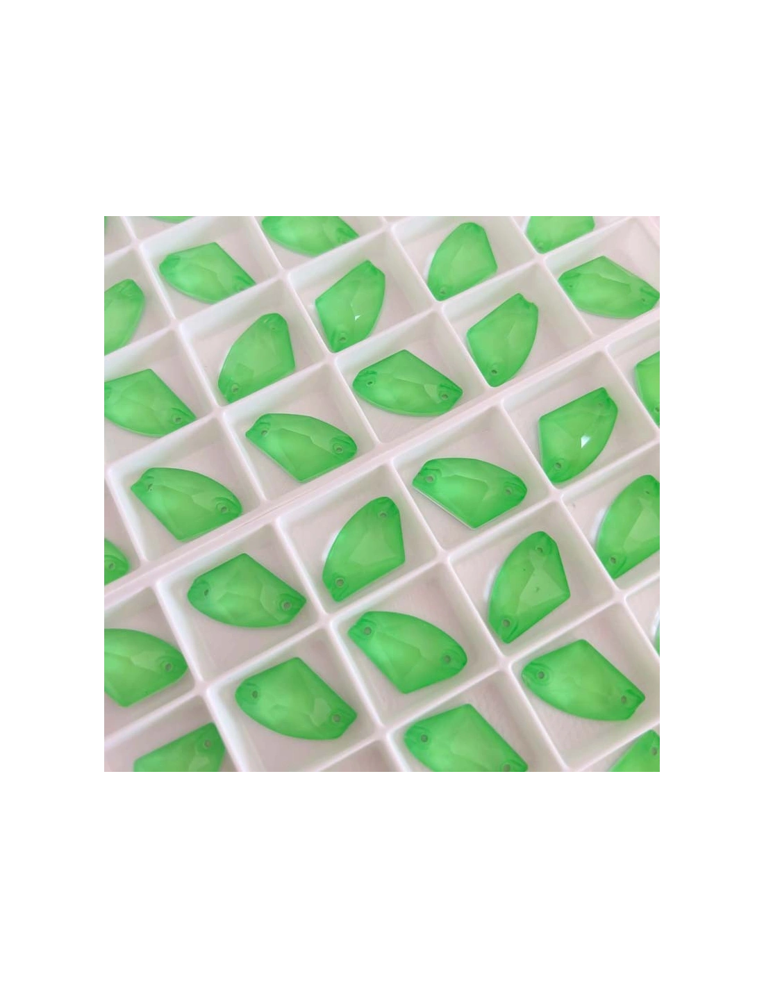 Stone Galactic mm 19x12 Crystal AB - 1PC - Stone to be sewn all crystal