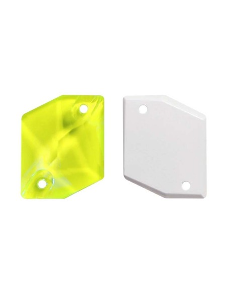Stone Cosmic mm 20x16 Yellow Fluo - 1PC - Stone to be sewn all crystal