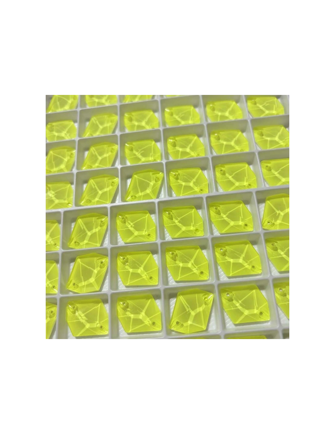 Stone Cosmic mm 20x16 Yellow Fluo - 1PC - Stone to be sewn all crystal